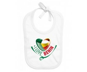 Bavoir bébé personnalisé I Love Benin