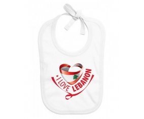 Bavoir bébé personnalisé I Love Lebanon
