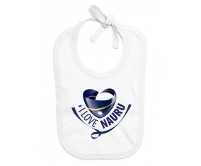 Bavoir bébé personnalisé I Love Nauru