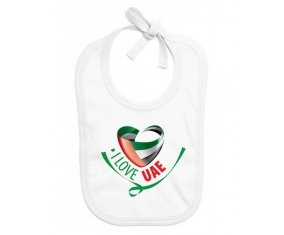 Bavoir bébé personnalisé I Love UAE