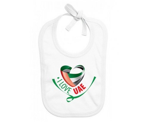 Bavoir bébé personnalisé I Love UAE