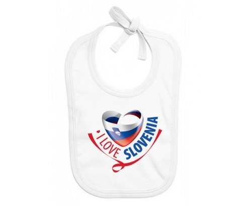 Bavoir bébé personnalisé I Love Slovenia