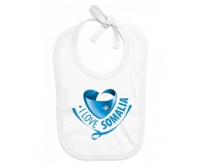Bavoir bébé personnalisé I Love Somalia