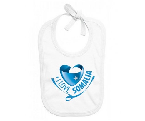 Bavoir bébé personnalisé I Love Somalia