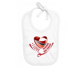 Bavoir bébé personnalisé I Love Trinidad and Tobago