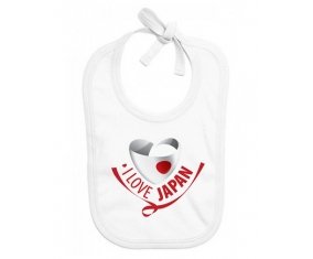 Bavoir bébé personnalisé I Love Japan