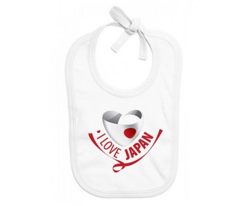 Bavoir bébé personnalisé I Love Japan