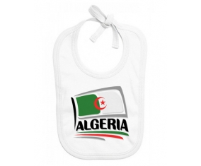 Bavoir bébé personnalisé Flag Algeria design 1