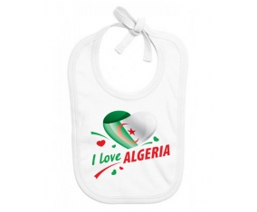 Bavoir bébé personnalisé I love algeria design 2