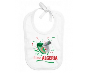 Bavoir bébé personnalisé I love algeria design 3