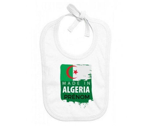 Bavoir bébé personnalisé Made in Algeria design 3 avec prénom
