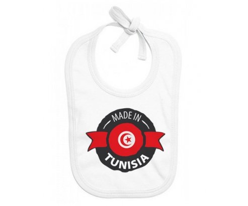 Bavoir bébé personnalisé Made in Tunisia design 1 avec prénom