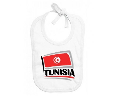 Bavoir bébé personnalisé Flag Tunisia design 1