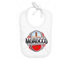 Bavoir bébé personnalisé Flag Morocco design 2