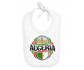 Bavoir bébé personnalisé Flag Algeria design 2