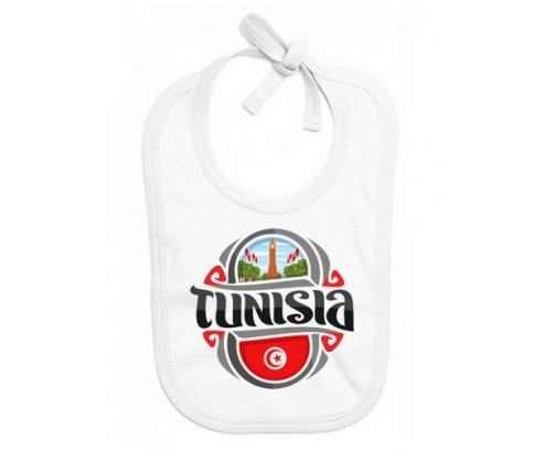 Bavoir bébé personnalisé Flag Tunisia design 2 Bavoir bébé personnalisé Flag Tunisia design 2
