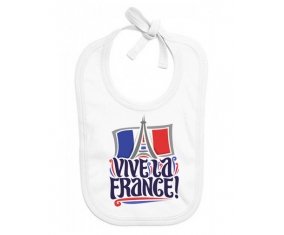 Bavoir bébé personnalisé Vive la France