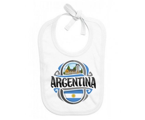 Bavoir bébé personnalisé Flag Argentina
