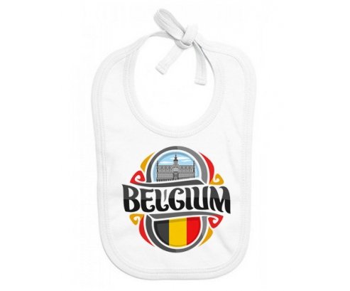 Bavoir bébé personnalisé Flag Belgium