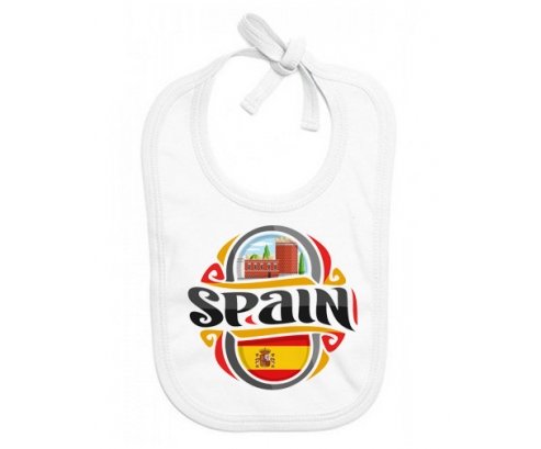 Bavoir bébé personnalisé Flag Spain