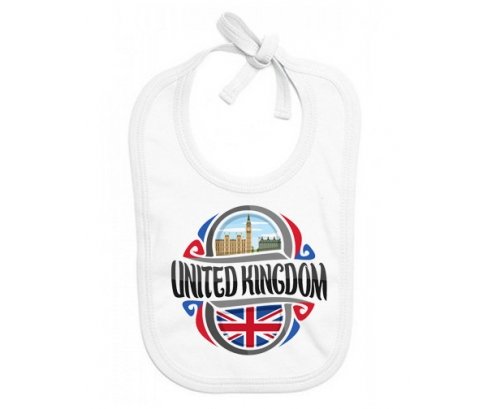 Bavoir bébé personnalisé Flag United Kingdom