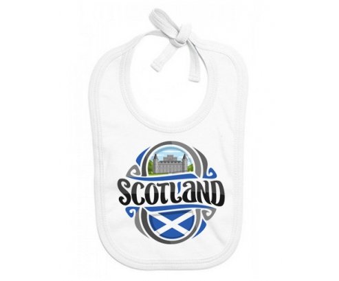 Bavoir bébé personnalisé Flag Scotland