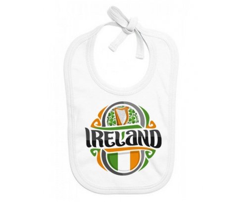 Bavoir bébé personnalisé Flag Ireland