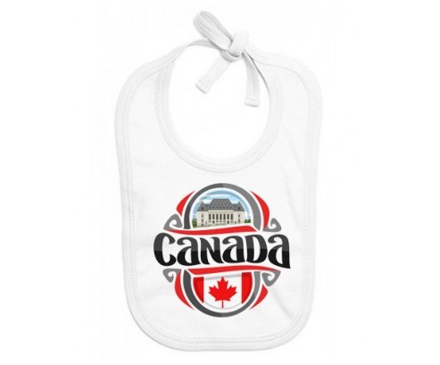 Bavoir bébé personnalisé Flag Canada