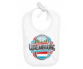 Bavoir bébé personnalisé Flag Luxembourg