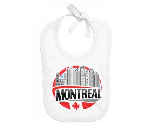 Bavoir bébé personnalisé Ville de Montreal
