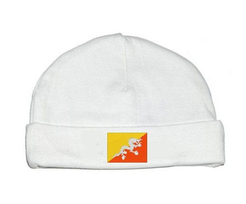 Bonnet bébé personnalisé Drapeau Bhoutan