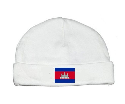 Bonnet bébé personnalisé Drapeau Cambodge