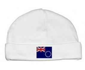 Bonnet bébé personnalisé Drapeau les Îles Cook