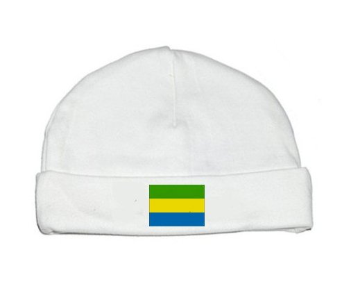 Bonnet bébé personnalisé Drapeau Gabon