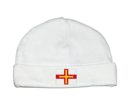 Bonnet bébé personnalisé Drapeau Guernesey