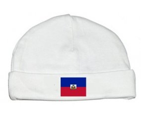 Drapeau Haïti : Bonnet bébé