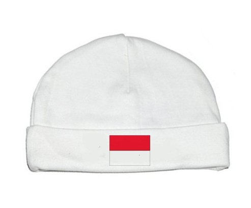 Bonnet bébé personnalisé Drapeau Monaco