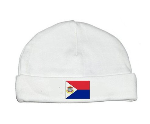 Bonnet bébé personnalisé Drapeau Sint Maarten
