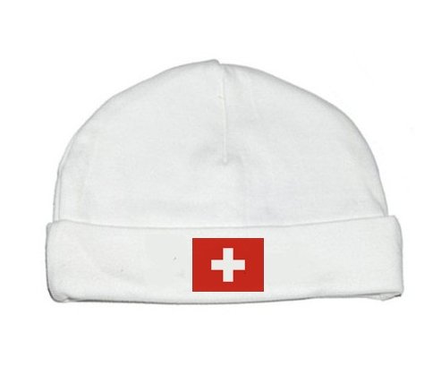 Bonnet bébé personnalisé Drapeau Suisse