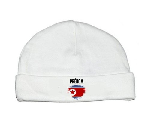 Bonnet bébé personnalisé Drapeau effet pinceau Irlande du Nord avec prénom