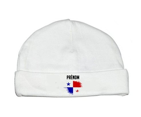 Bonnet bébé personnalisé Drapeau effet pinceau Panama avec prénom