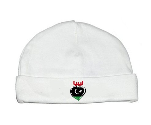Bonnet bébé personnalisé Libye en arabe + cœur