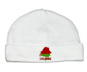 Bonnet bébé personnalisé Belarus maps