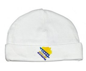 Bonnet bébé personnalisé Bosnia and Herzegovina maps