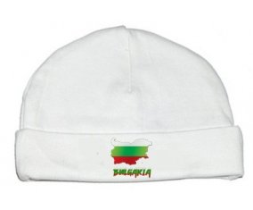 Bonnet bébé personnalisé Bulgaria maps