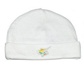 Bonnet bébé personnalisé Cyprus maps