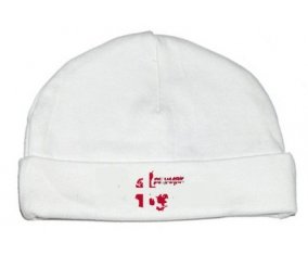 Bonnet bébé personnalisé Denmark maps