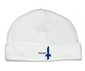 Bonnet bébé personnalisé Finland maps