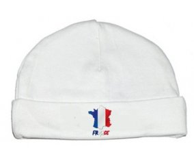 Bonnet bébé personnalisé France maps