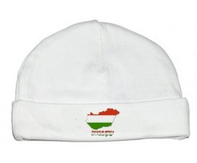 Bonnet bébé personnalisé Hungary maps